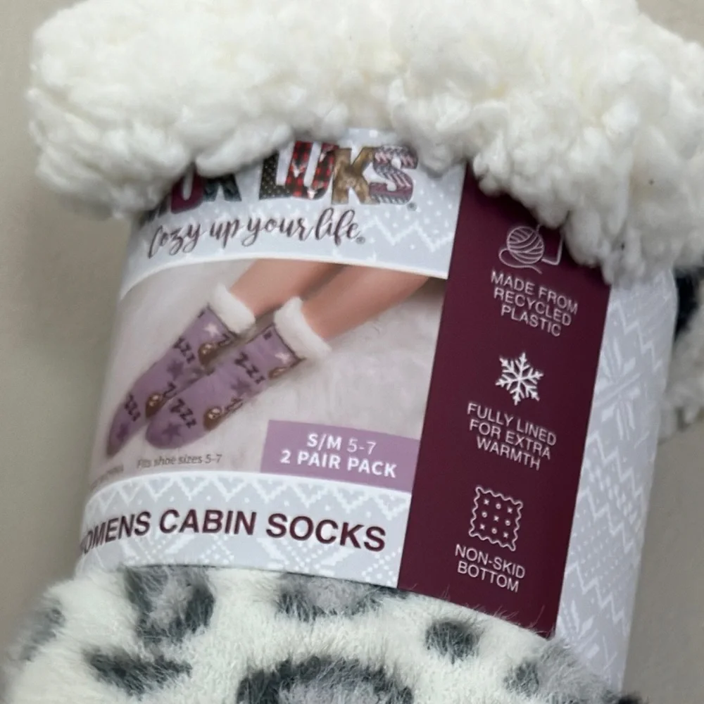 Muk Luks® Original Cabin Socks 2 Pair Pack Style SZ S-M shoe size 5-7 woman’s